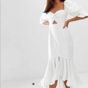 Asos High Low White dress